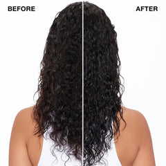 IGK Good Behavior applied on damp hair ready for styling.