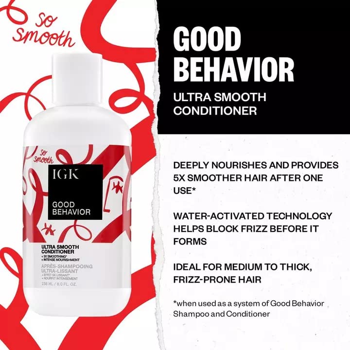 IGK Good Behavior packaging closeup emphasizes smoothing formula