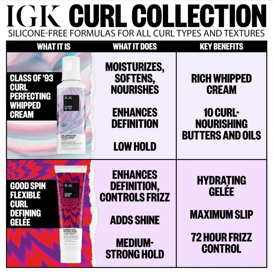 IGK GOOD SPIN application hands demonstrates smooth, non-crunchy styling.