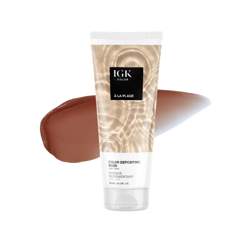 IGK Hair Gloss Toner Light Sand bottle close-up showing subtle color refresh