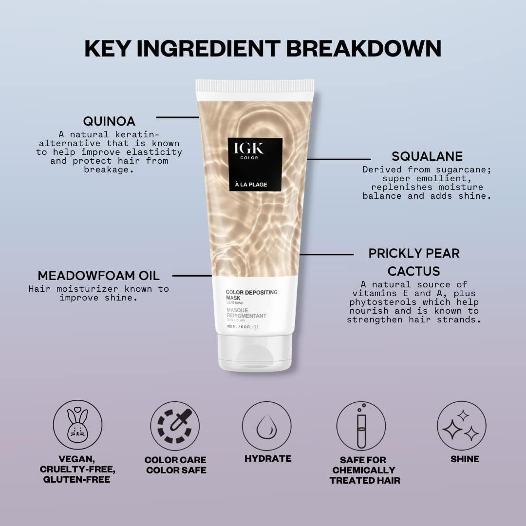 IGK Hair Gloss Toner features Squalane to rehydrate and balance moisture