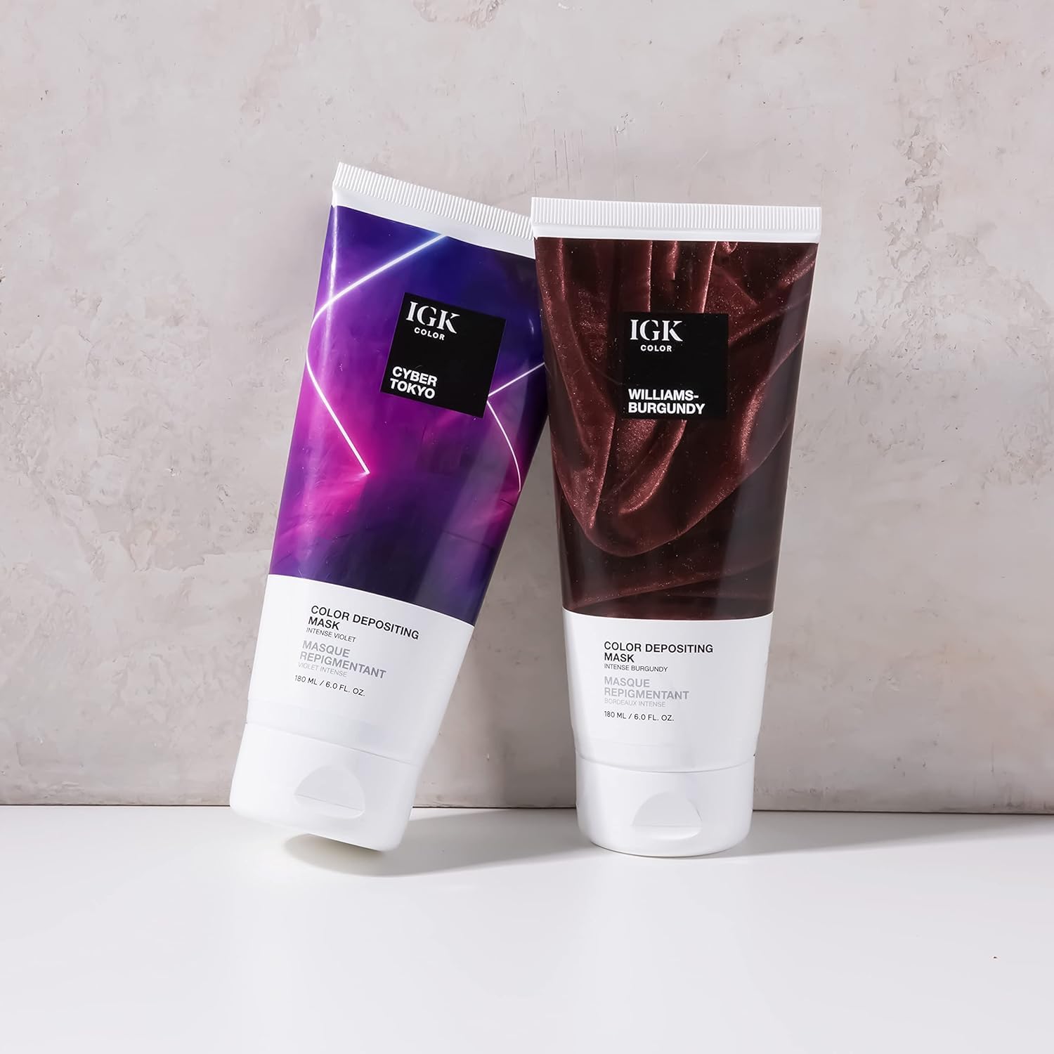IGK Hair Gloss Toner Williams Burgundy prickly-pear nutrients strengthen and protect strands.