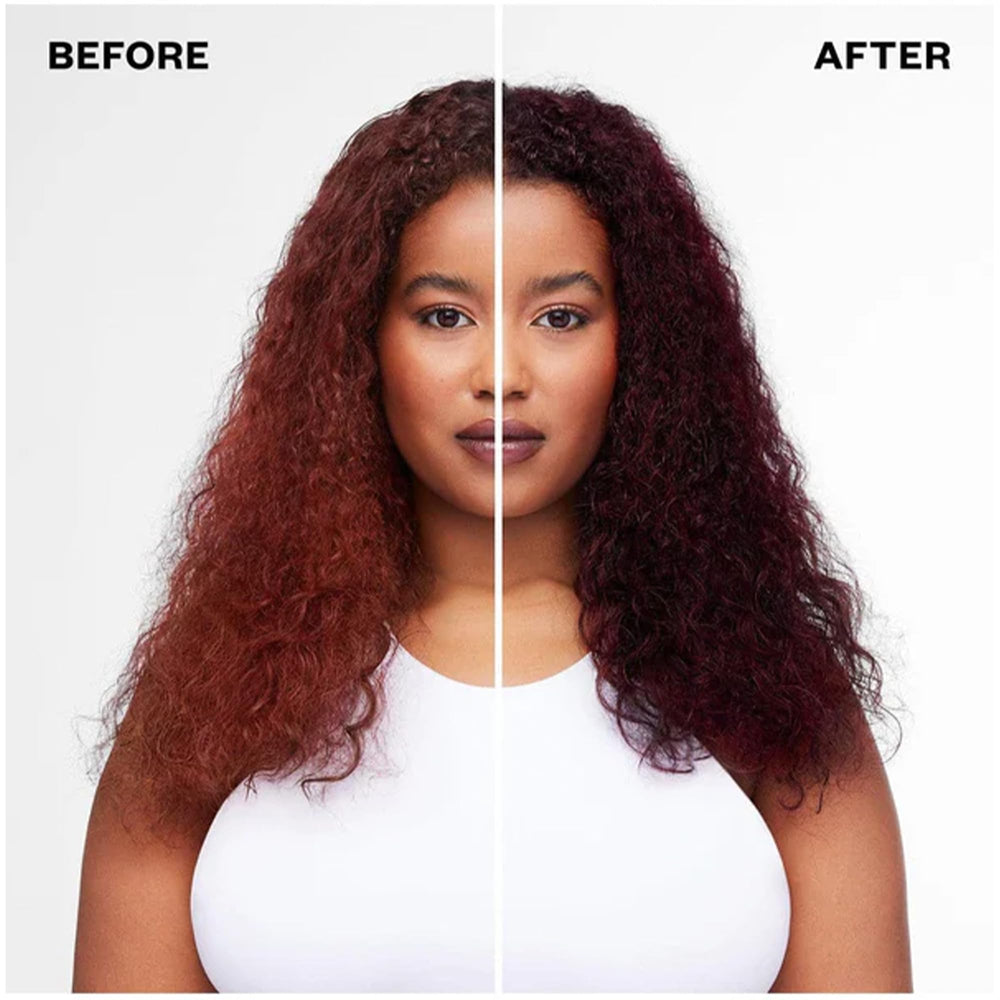 IGK Hair Gloss Toner Williams Burgundy swatch shows rich burgundy shade reference.