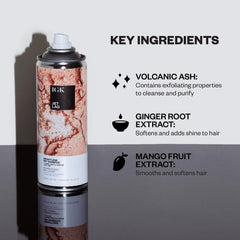 IGK Jet Lag dry shampoo application close-up showing even roots and light texture for lift