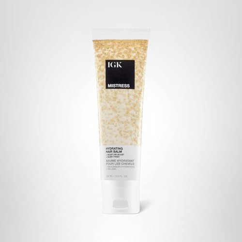 IGK MISTRESS 5oz packaging conveying travel-friendly hydration and frizz control.