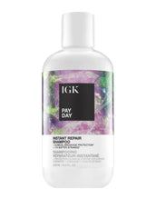 IGK PAY DAY bottle pour shows bond-building protection for smoother hair