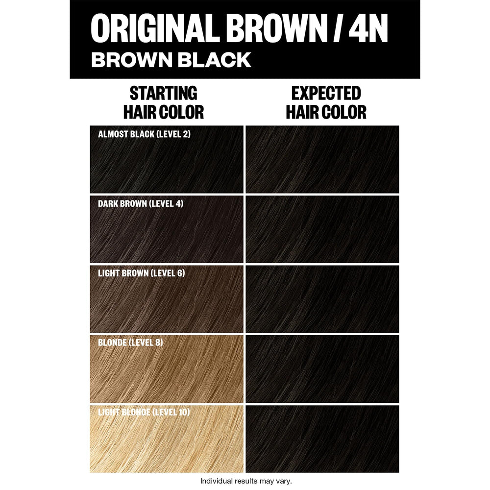 IGK Permanent Hair Dye Kit 4N Original Brown color-result-glow with salon-grade shine and depth