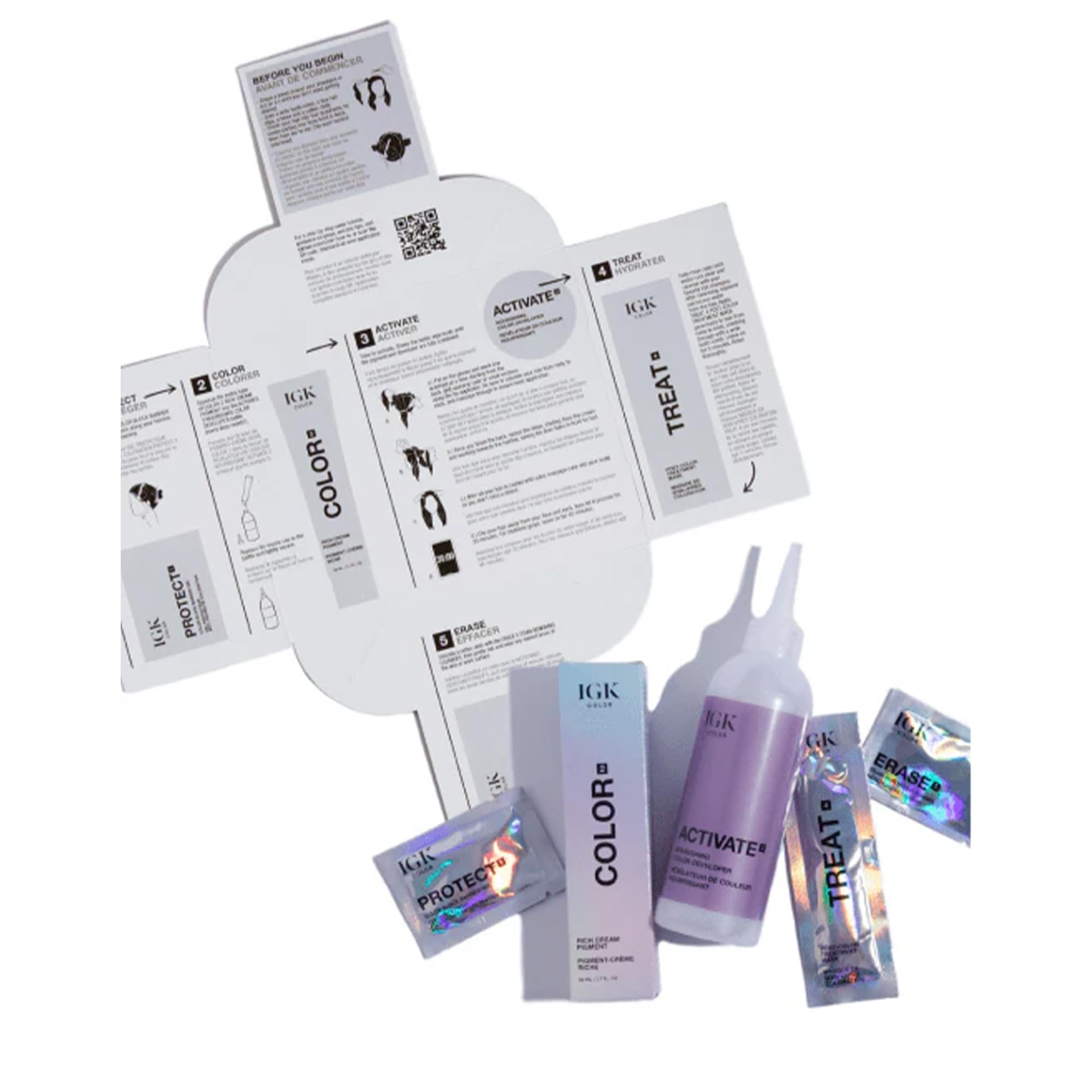 IGK finished hair close-up shows vibrant dimensional color and shine