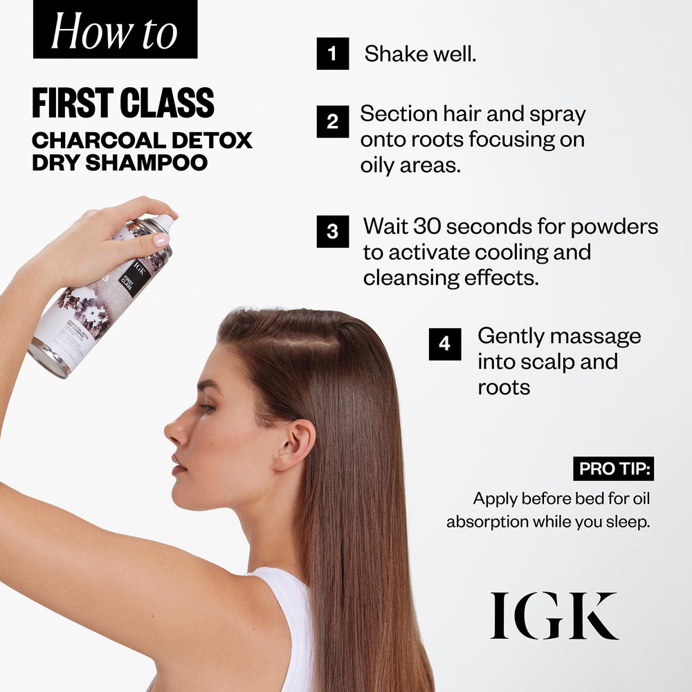 IGK First Class polvo de carbón: detox para el cuero cabelludo.