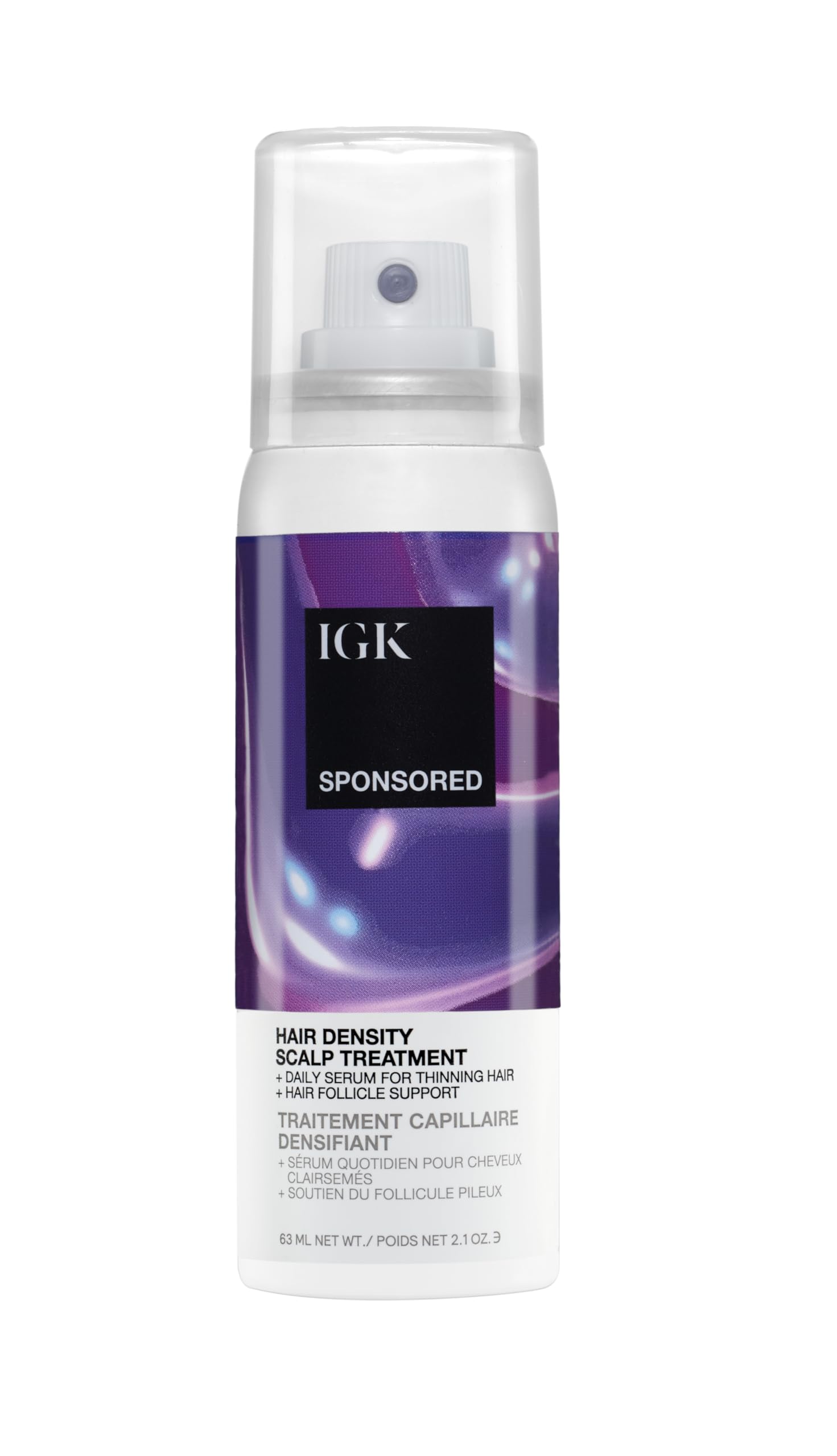 IGK scalp serum in-mist application delivering cooling, weightless feel for daily use.