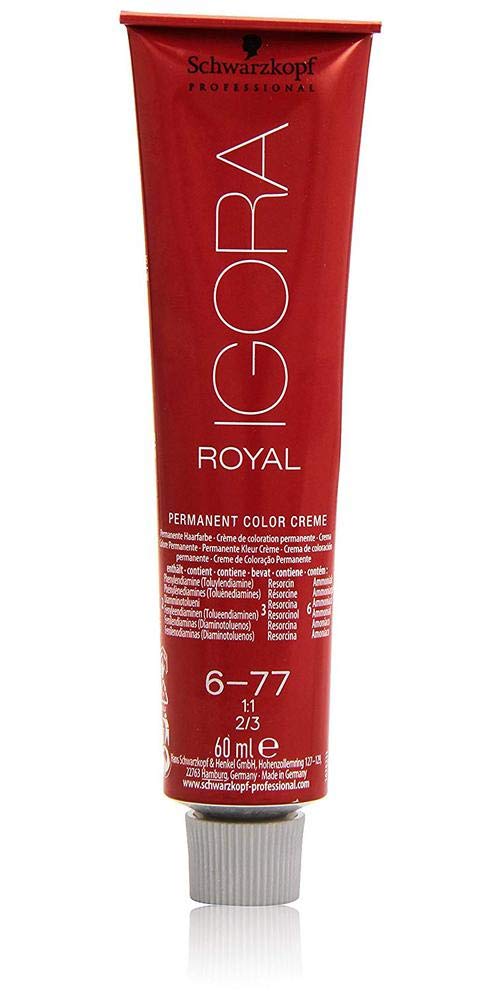 Igora Royal applied hair color demonstrates copper tones