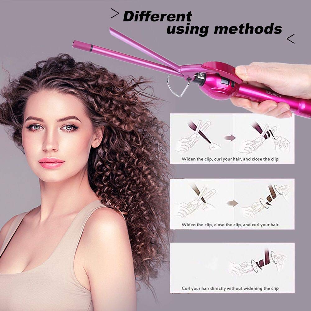 iGutech curling iron LCD temperature display for precise heat control