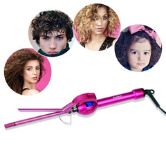 iGutech curling iron demonstrates defined tight curls on short hair with even heat