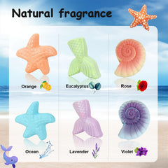 iHave bath bombs mermaid-tail shape with magical bubbles for seashell color bath