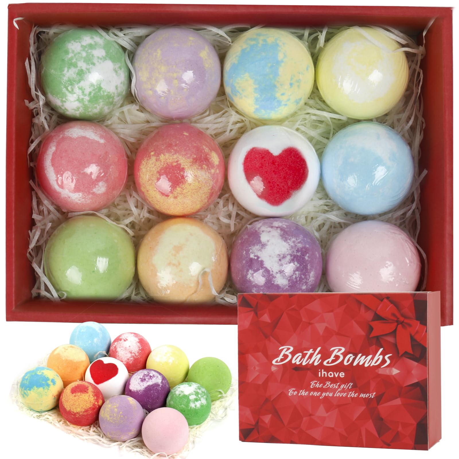 iHave bath bombs varieties fragrances image shows calming scents for a home spa.
