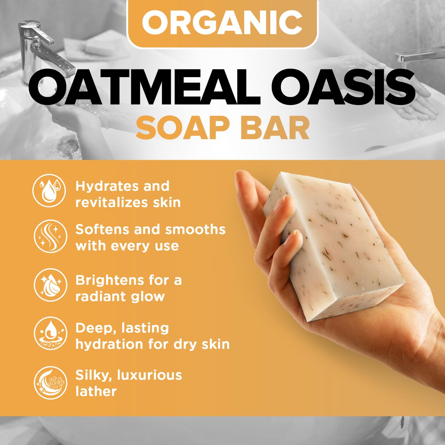 iheart gentle moisture oatmeal soap bar olive oil shot with nourishing glow