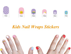 IHUKEIT kids nail wrap sheets pack shows 10 sheets in a colorful set for varied looks.