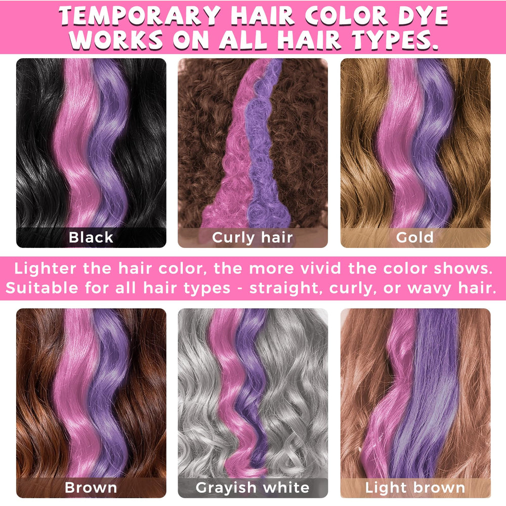 IIIMEIDU hair chalk being applied creates bold streaks during playtime