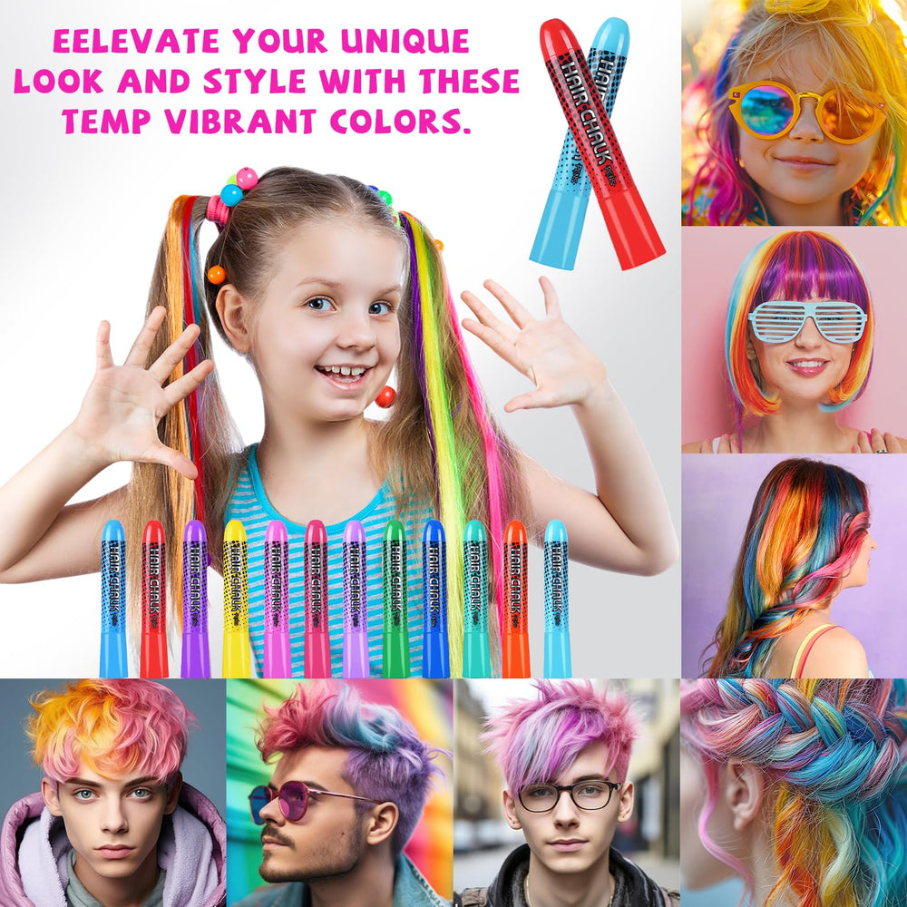 IIIMEIDU chalk used on damp hair yields longer lasting color