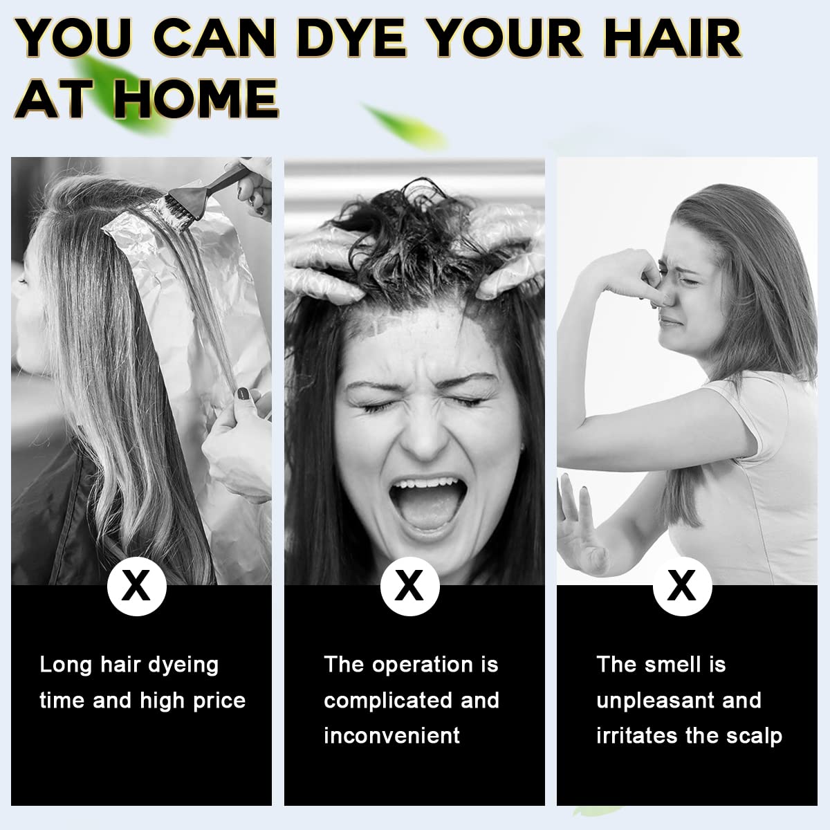 IIIMEIDU dark brown hair dye shampoo after-use smooth hair texture