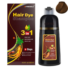 IIIMEIDU hair dye shampoo bottle overview for quick gray coverage.