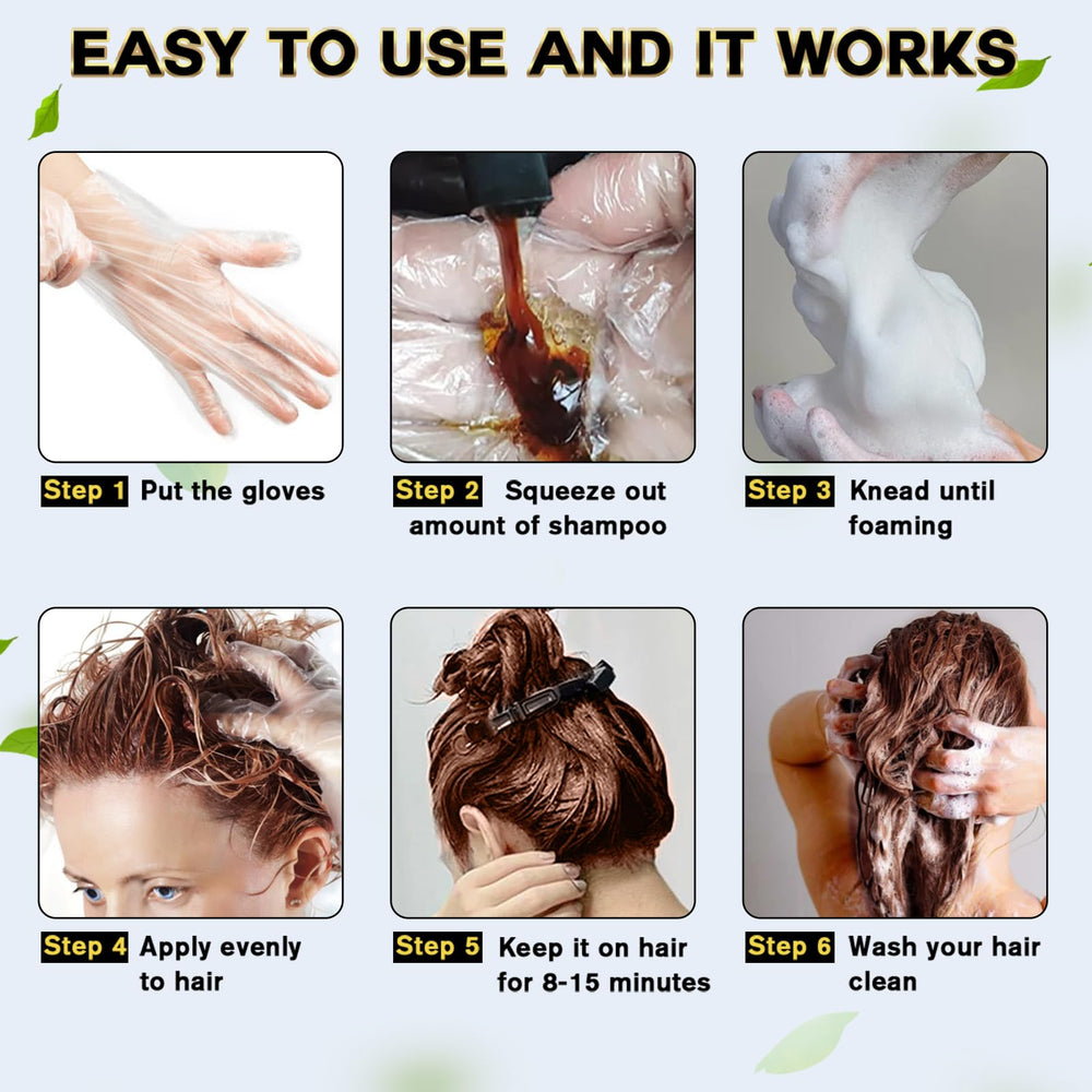 IIIMEIDU Hair Dye Shampoo gray hair coverage preview for natural look