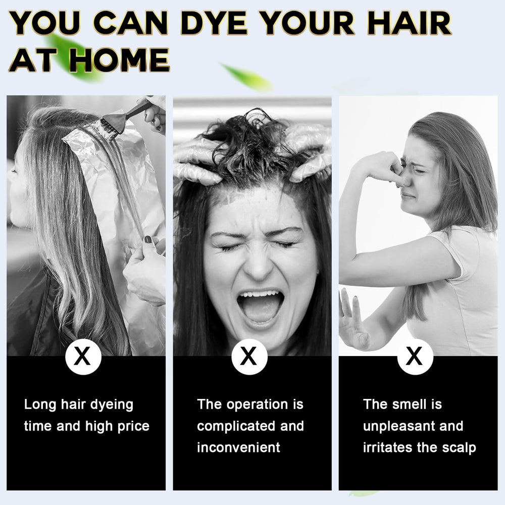 IIIMEIDU hair dye shampoo infused with herbal botanicals for nourishment.
