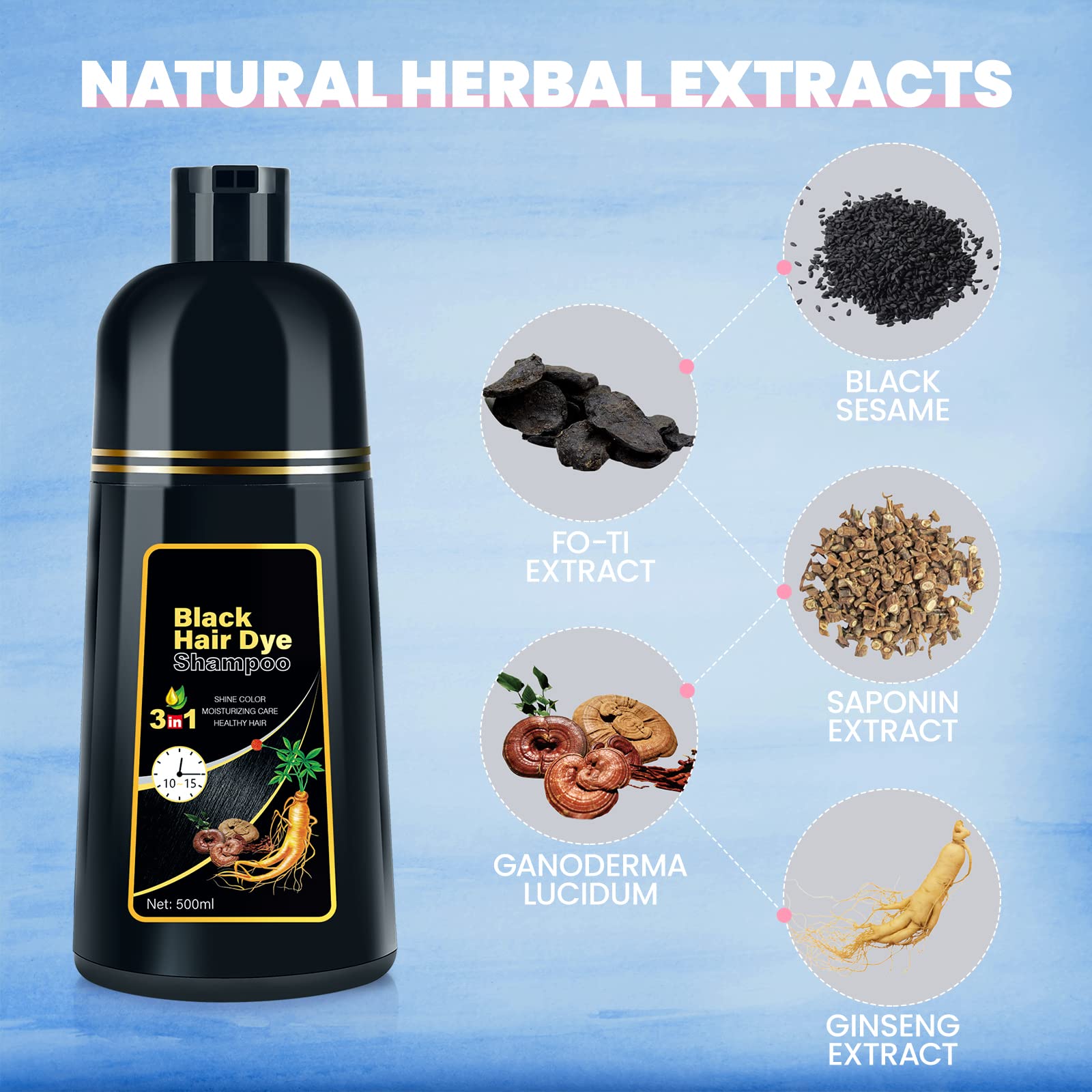 IIIMEIDU Hair Dye Shampoo lather emphasizes gentle cleansing with color