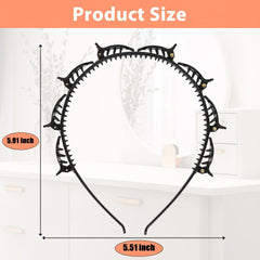 IJPDDRXYN braided bangs headband with teeth in brown keeps hair neatly in place during yoga.