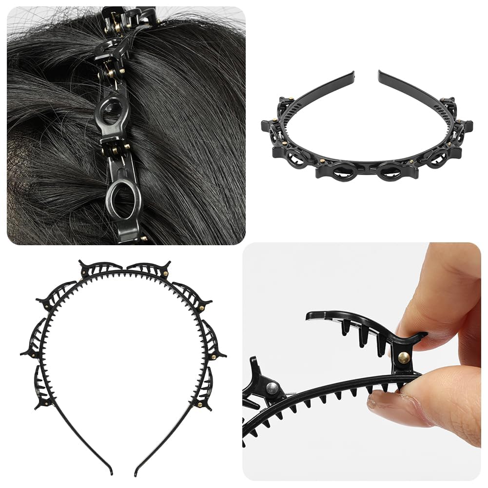 IJPDDRXYN headband clips eight-tooth detail secures hairstyles during movement.