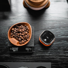 IKAPE espresso tamper 20ml tank demonstrates compact, refillable spray for static control