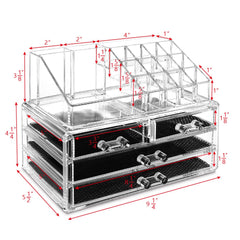 Ikee Design clear makeup storage reveals contents at a glance for quick routines