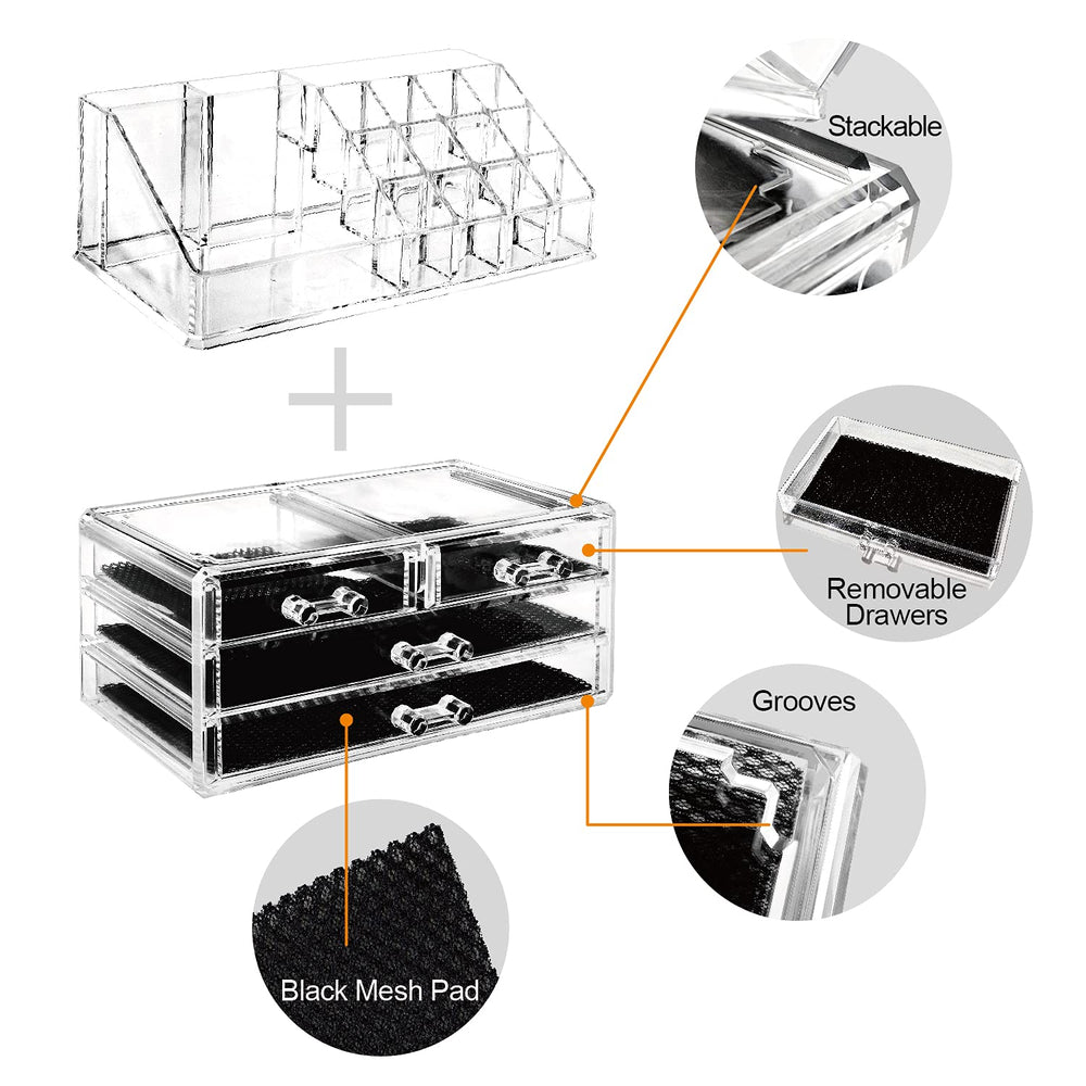 Ikee Design vanity organizer on countertop adds elegance to bathroom or dresser