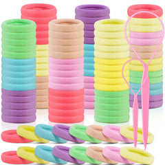 IKOCO 150pcs hair ties pack in candy colors ideal for kids.
