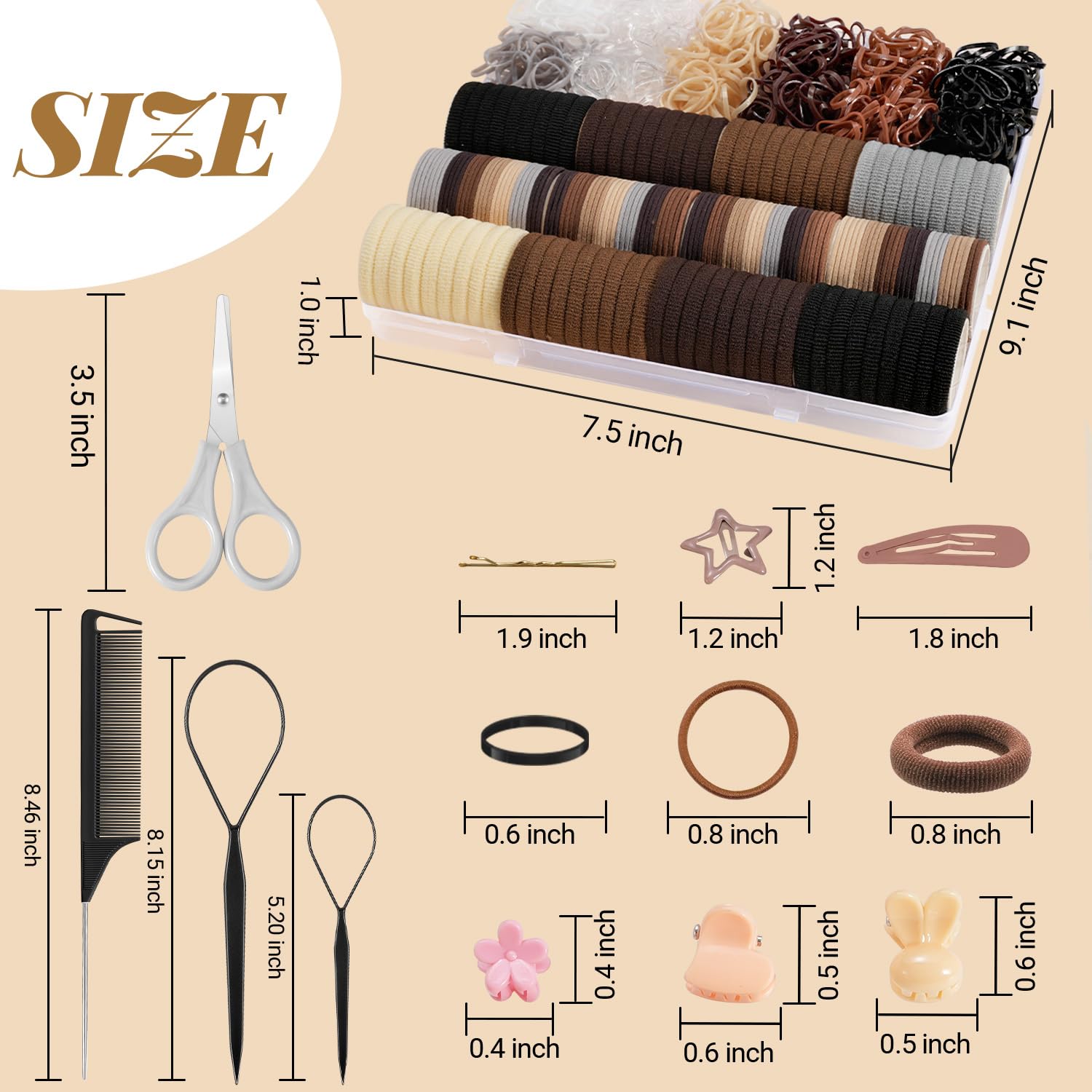 IKOCO hair clip variety collection displaying 118 clips for versatile outfits.