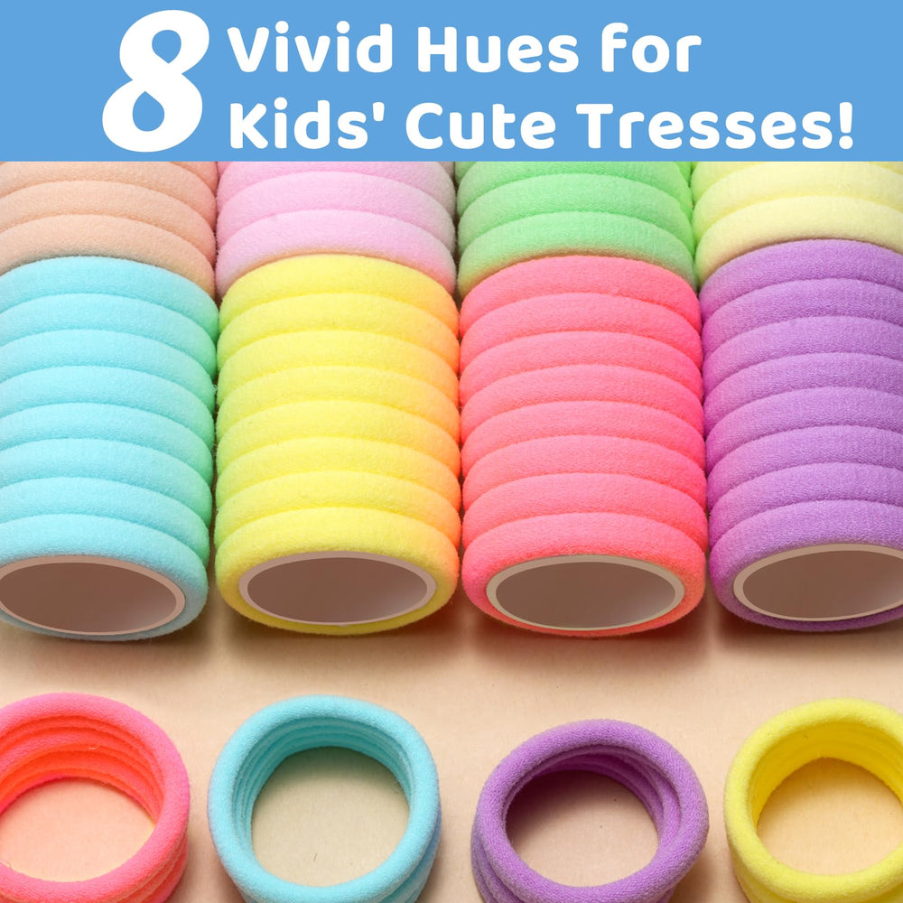 IKOCO hair ties 1.2-inch diameter suited for delicate kid hair.