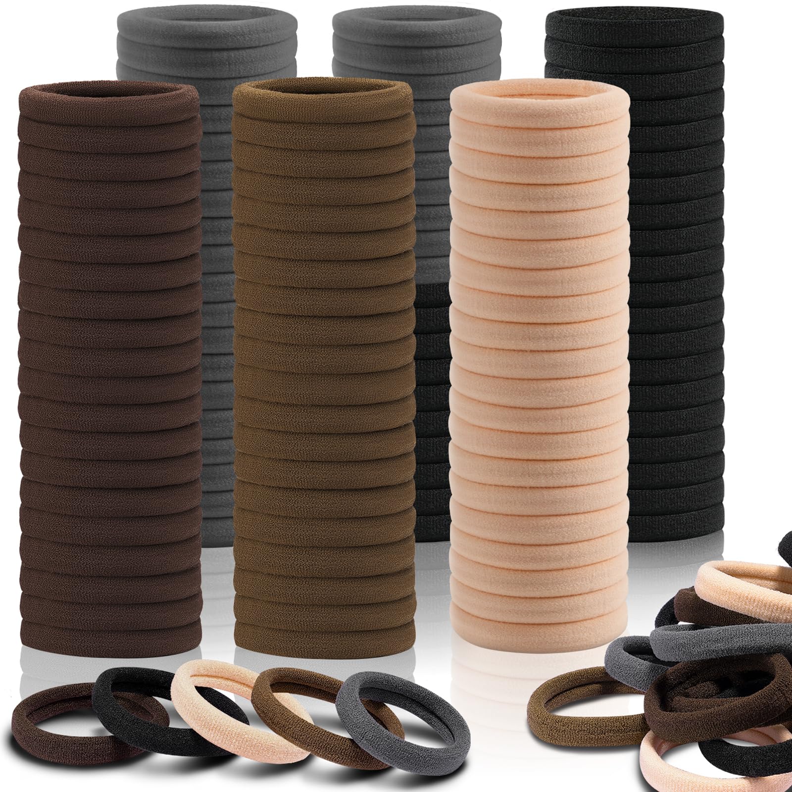 IKOCO hair ties 150pcs pack in varied colors for everyday styling.