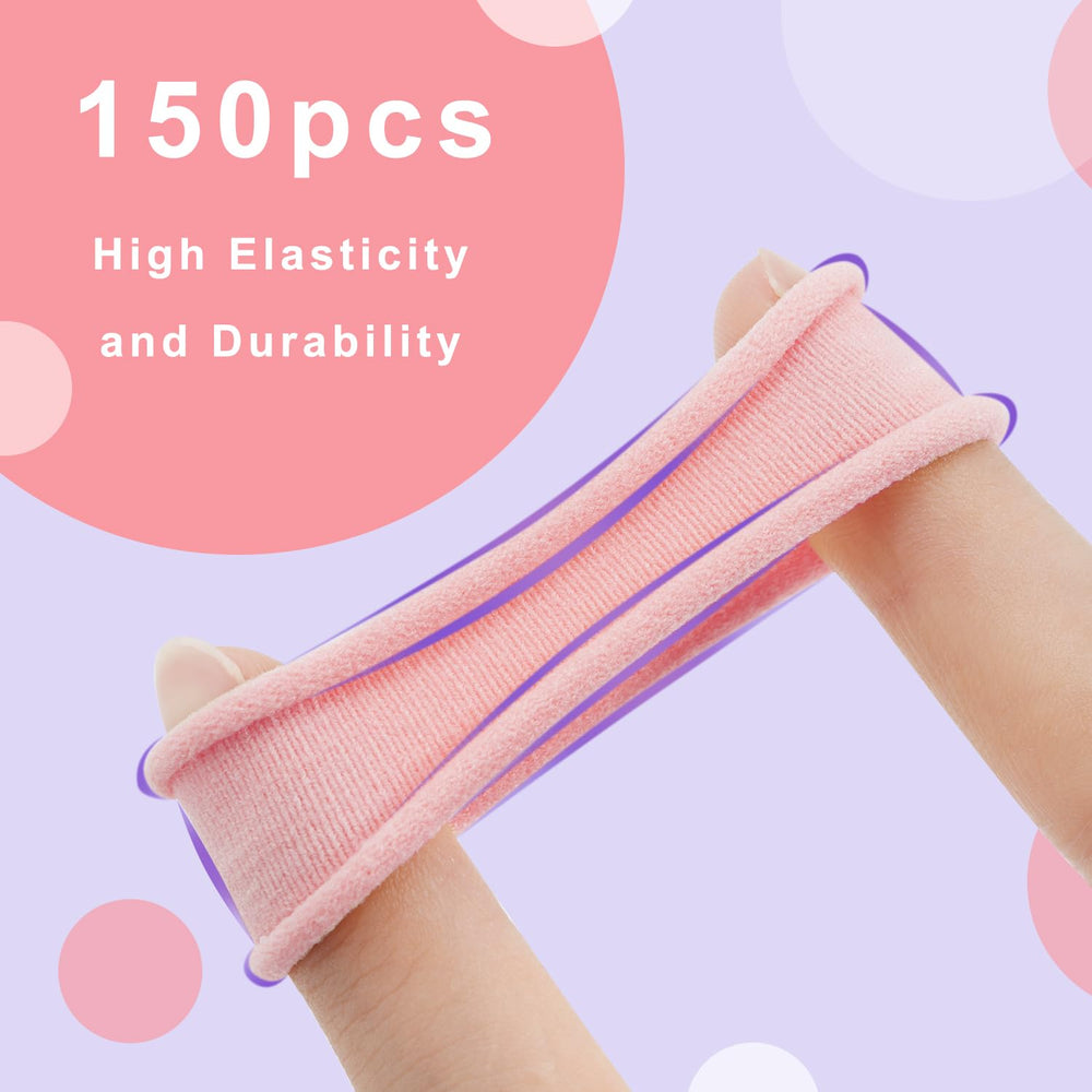 IKOCO seamless cotton hair ties close-up showing soft, snag-free design.