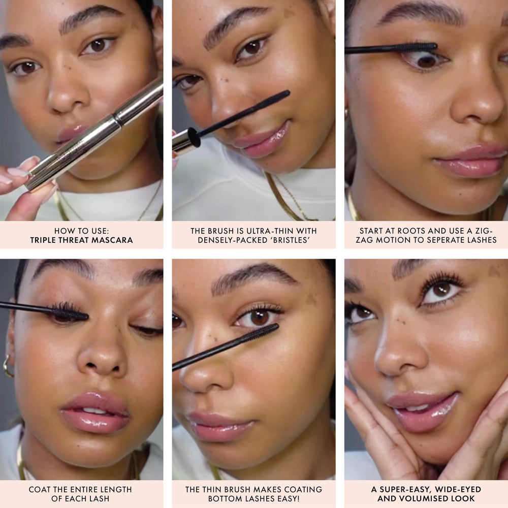 ICONIC LONDON mascara after first coat shows lifted, defined lashes