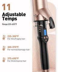 IKV ceramic-tourmaline coating reduces frizz and adds shine during daily styling