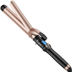 IKV curling iron extra long barrel for faster, lasting curls