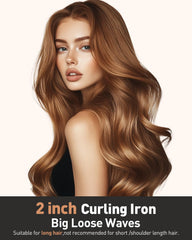 IKV extralarge barrel curling wand for voluminous, red-carpet-ready curls