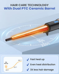 IKV heat-resistant glove protects hands while styling with the wand.