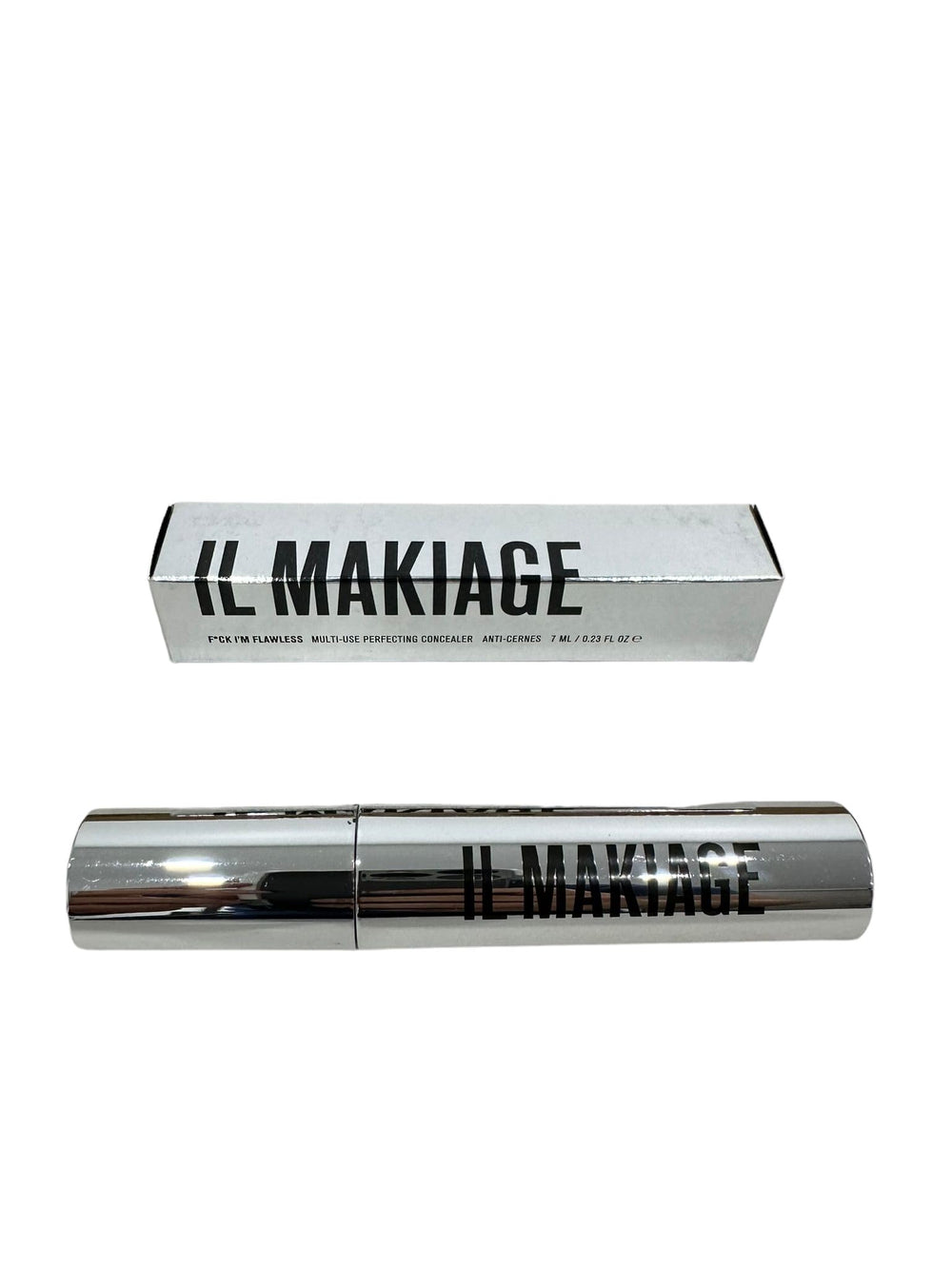 Il Makiage concealer applied on the face for contouring and highlighting.