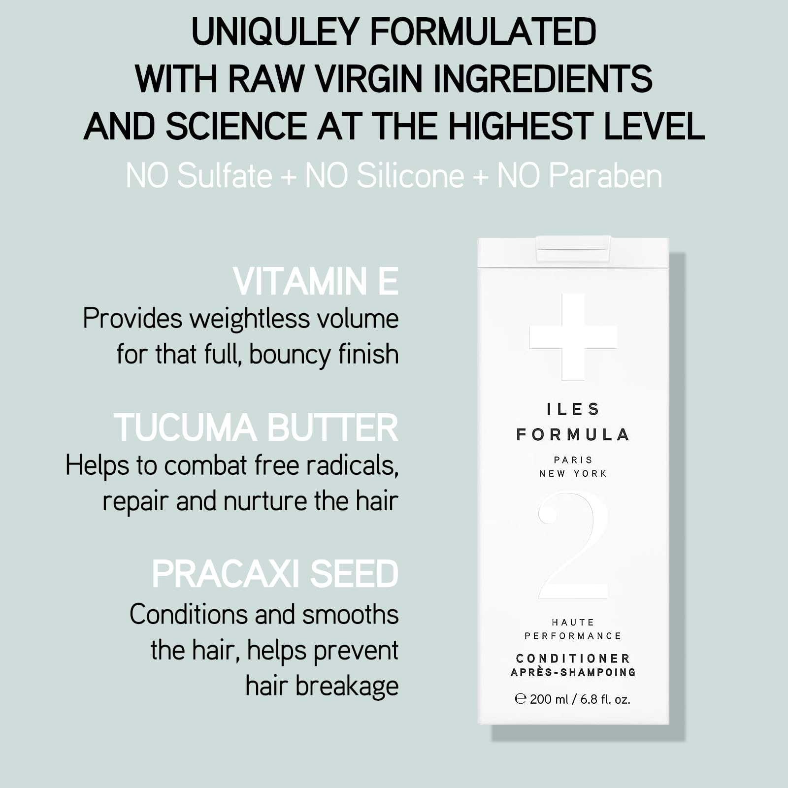 ILES FORMULA weightless moisture close-up bottle showing smooth finish.