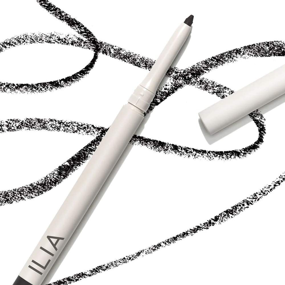 ILIA Clean Line Gel Liner swatch showing diffused to smoky effect