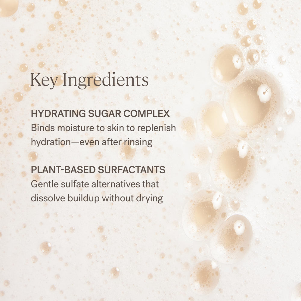 ILIA The Cleanse pentavitin-plant-sugar element close-up underscores skin-friendly hydration.