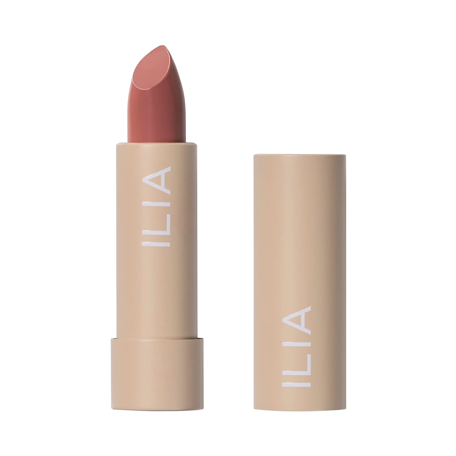 ILIA Color Block Amberlight labial nude con tono neutro para uso diario.