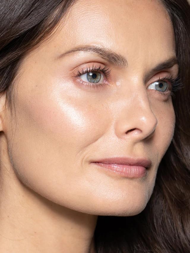 ILIA Multi-Stick brow highlight adds subtle brightness.