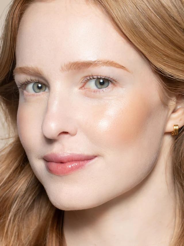 ILIA Multi-Stick Bronze Pearl cheek pigment builds to a soft glow.